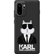 Чорний чохол BoxFace OnePlus Ace 6 Cat in Black