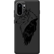 Чорний чохол BoxFace OnePlus Ace 6 Wolf and Raven