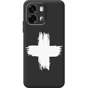 Чорний чохол BoxFace OPPO A6s 4G Білий хрест ЗСУ