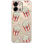 Прозорий чохол BoxFace OPPO A6s 4G с 3D-глазками Popcorn