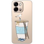 Прозорий чохол BoxFace OPPO A6s 4G Segull in Cofee Pool