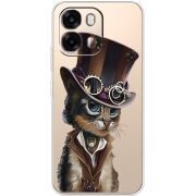 Прозорий чохол BoxFace OPPO A6s 4G Steampunk Cat