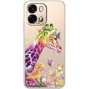 Прозорий чохол BoxFace OPPO A6s 4G Colorful Giraffe