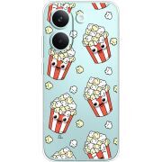 Прозорий чохол BoxFace Poco X8 Pro с 3D-глазками Popcorn