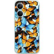 Прозорий чохол BoxFace Poco X8 Pro Butterfly Morpho