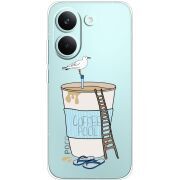 Прозорий чохол BoxFace Poco X8 Pro Segull in Cofee Pool