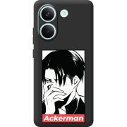 Чорний чохол BoxFace Poco X8 Pro Attack On Titan - Ackerman