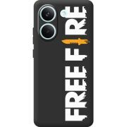 Чорний чохол BoxFace Poco X8 Pro Free Fire White Logo