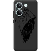 Чорний чохол BoxFace Poco X8 Pro Wolf and Raven