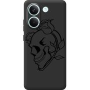 Чорний чохол BoxFace Poco X8 Pro Skull and Roses