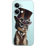 Прозорий чохол BoxFace Poco X8 Pro Max Steampunk Cat