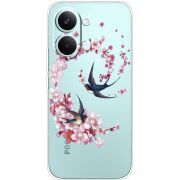 Чохол зі стразами Poco X8 Pro Max Swallows and Bloom