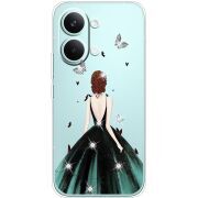 Чохол зі стразами Poco X8 Pro Max Girl in the green dress