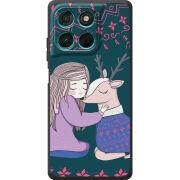 Чохол BoxFace Moto G77 Girl and deer