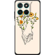 Чохол BoxFace Moto G77 Flower Hands
