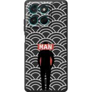 Чорний чохол BoxFace Moto G77 Man Pattern