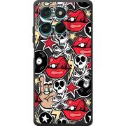 Чорний чохол BoxFace Moto G77 Rock Graffiti