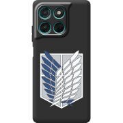 Чорний чохол BoxFace Moto G77 Атака Титанов Крылья Свободы