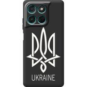 Чорний чохол BoxFace Moto G77 Тризуб монограмма ukraine