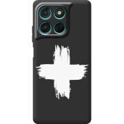 Чорний чохол BoxFace Moto G77 Білий хрест ЗСУ
