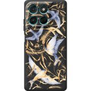 Чорний чохол BoxFace Moto G77 Ластівки