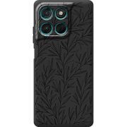 Чорний чохол BoxFace Moto G77 Leaves