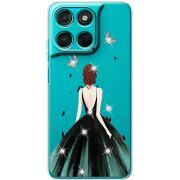 Чохол зі стразами Moto G77 Girl in the green dress