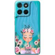 Прозорий чохол BoxFace Moto G77 Blue Hair