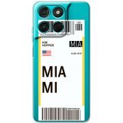 Прозорий чохол BoxFace Moto G77 Ticket Miami