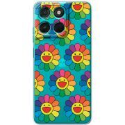 Прозорий чохол BoxFace Moto G77 Hippie Flowers