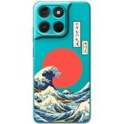 Прозорий чохол BoxFace Moto G77 Большая волна в Канагаве