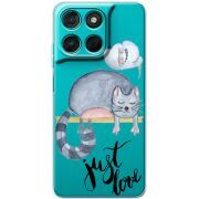 Прозорий чохол BoxFace Moto G77 Just Love