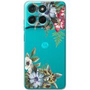 Прозорий чохол BoxFace Moto G77 Floral