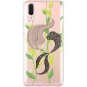 Прозрачный чехол Uprint Huawei P20 Cute Mermaid