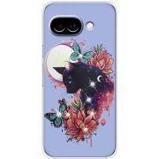 Чохол зі стразами Google Pixel 10A Cat in Flowers