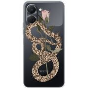Прозорий чохол BoxFace Tecno Spark Go 3 Glamor Snake
