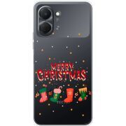 Прозорий чохол BoxFace Tecno Spark Go 3 Merry Christmas