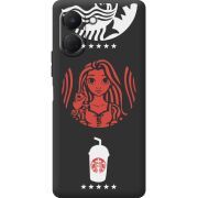 Чорний чохол BoxFace Tecno Spark Go 3 RedWhite Coffee
