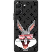 Чорний чохол BoxFace Tecno Spark Go 3 looney bunny
