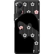 Чорний чохол BoxFace Tecno Spark Go 3 Flower Hair