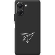 Чорний чохол BoxFace Tecno Spark Go 3 Paper Plane