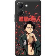 Чорний чохол BoxFace Tecno Spark Go 3 Атака Титанов Леви