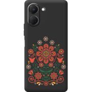 Чорний чохол BoxFace Tecno Spark Go 3 Ukrainian Ornament