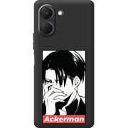 Чорний чохол BoxFace Tecno Spark Go 3 Attack On Titan - Ackerman
