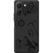 Чорний чохол BoxFace Tecno Spark Go 3 Mountains