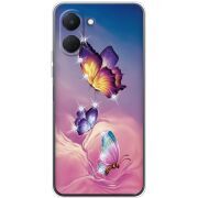 Чохол зі стразами Tecno Spark Go 3 Butterflies