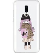 Прозрачный чехол Uprint Meizu 16 Plus Winter Morning Girl