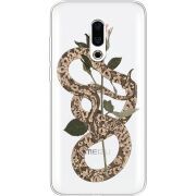 Прозрачный чехол Uprint Meizu 16 Plus Glamor Snake