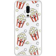 Прозрачный чехол Uprint Meizu 16 Plus с 3D-глазками Popcorn