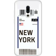 Прозрачный чехол Uprint Meizu 16 Plus Ticket New York